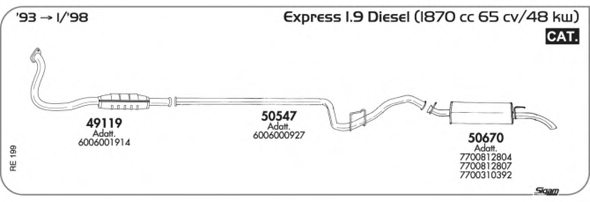 SIGAM RE199 Exhaust System